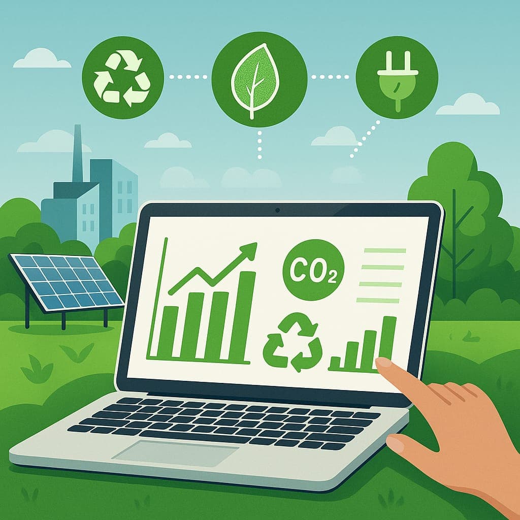 Persoană folosind laptop pentru raportare digitală către OIREP și AFM, concept digitalizare