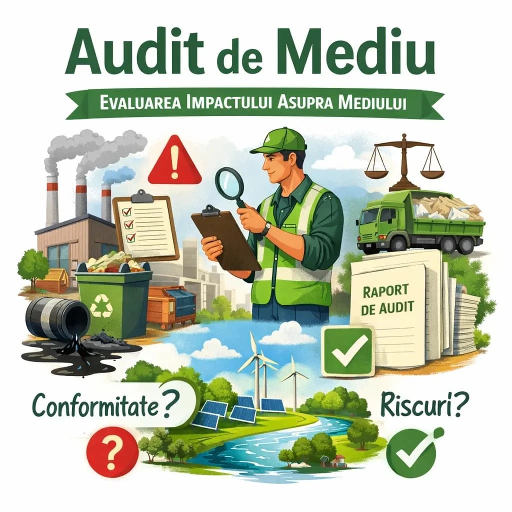 Dosar și formular de audit de mediu lângă mașină, cu verificare deșeuri