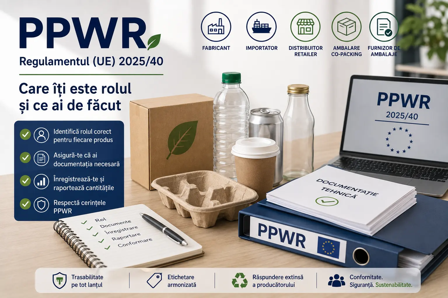 Document PPWR despre regulamentul european pentru ambalaje, obligații și import-export